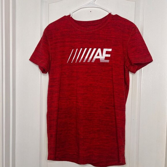 American Eagle Mens Red Heathered Graphic T-Shirt Short Sleeve Size Small NWT - Picture 2 of 7